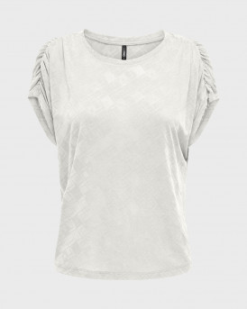 ONLY ONLFREE LIFE STRUCTURE WOMEN'S T-SHIRT - 15319444 - WHITE