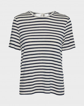VERO MODA ΓΥΝΑΙΚΕΙΑ ΜΠΛΟΥΖΑ ΚΑΝΟΝΙΚΗ ΓΡΑΜΜΗ O-NECK - 10304427 - ΑΣΠΡΟ