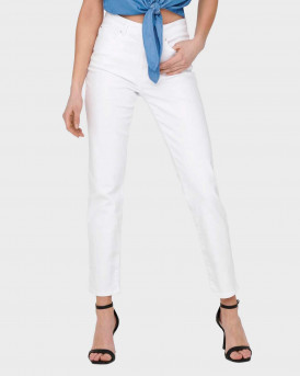 ONLY WOMEN'S JEANS EMILLY STRAIGHT FIT - 15292435 - WHITE