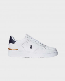 POLO RALPH LAUREN ΑΝΔΡΙΚΑ SNEAKERS MASTERS COURT ΔΕΡΜΑΤΙΝΑ - 809891791004 - ΑΣΠΡΟ