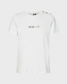 VERO MODA ΓΥΝΑΙΚΕΙΟ T-SHIRT - 10303940 - ΑΣΠΡΟ
