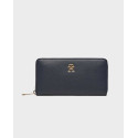 TOMMY HILFIGER WOMEN'S WALLET ESSENTIAL SIGNATURE DETAIL - AW0AW16094 - BLUE