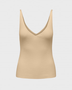 ONLY WOMEN'S KNITTED SLEEVELESS TOP - 15300000 - BEIGE