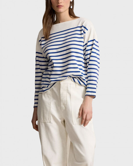 POLO RALPH LAUREN ΓΥΝΑΙΚΕΙΑ ΜΠΛΟΥΖΑ ΜΑΡΙΝΙΕΡΑ BOATNECK - 211891523001