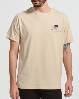GANT EMBROIDERED ARCHIVE SHIELD T-SHIRT - 2067004 - BEIGE