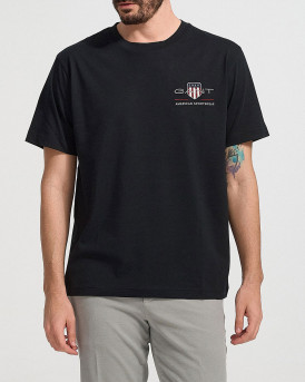 GANT EMBROIDERED ARCHIVE SHIELD T-SHIRT - 2067004 - BLACK