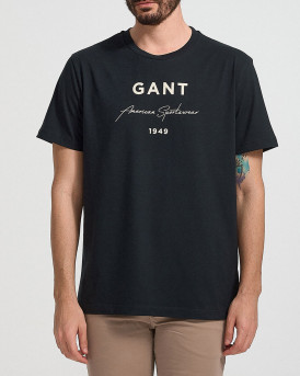GANT MEN'S REGULAR FIT T-SHIRT - 2013070 - BLACK