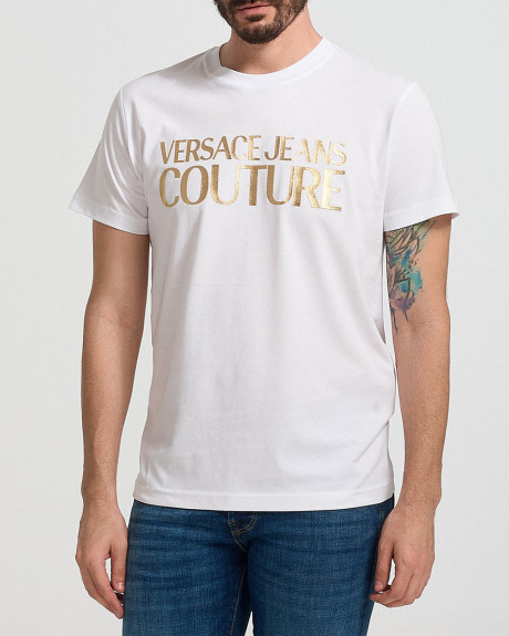 VERSACE MEN'S THICK FOIL T-SHIRT - 76GAHT00 76UP600