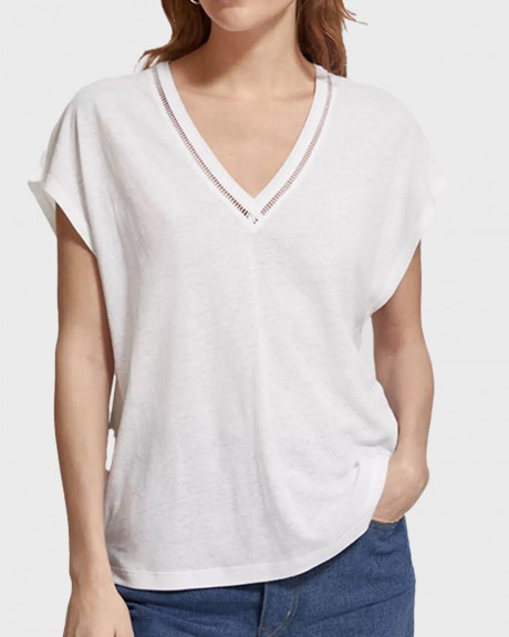 SCOTCH & SODA ΓΥΝΑΙΚΕΙΑ ΜΠΛΟΥΖΑ ΜΕ V ΛΑΙΜΟΚΟΨΗ - 177324