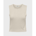 ONLY WOMEN'S SLEEVELESS KNIT TOP - 15288047 - ECRU