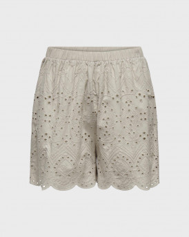 ONLY WOMEN'S EMBROIDERY SHORTS - 15318646 - BEIGE