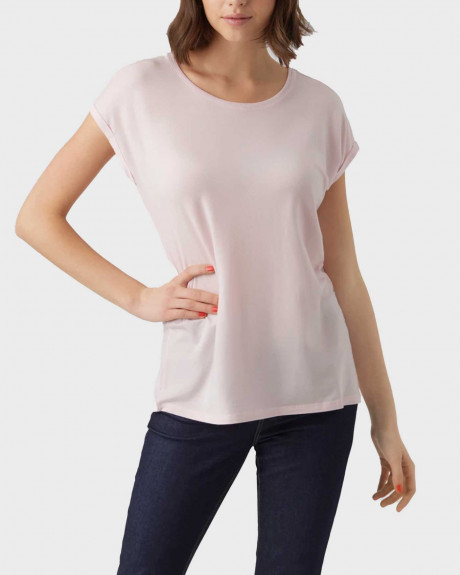VERO MODA ΓΥΝΑΙΚΕΙΟ T-SHIRT REGULAR FIT O-NECK DROPPED SHOULDERS - 10284468