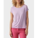 VERO MODA ΓΥΝΑΙΚΕΙΟ T-SHIRT REGULAR FIT O-NECK DROPPED SHOULDERS - 10284468 - ΡΟΖ