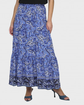 ONLY WOMEN'S MAXI SKIRT WITH PAISLEY DESIGN -  - BLUE