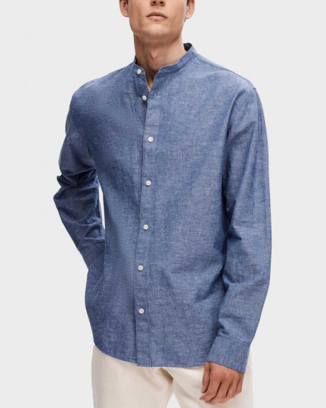 SELECTED MEN'S SHIRT MAO COLLAR - 16079054