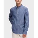 SELECTED MEN'S SHIRT MAO COLLAR - 16079054 - ECRU