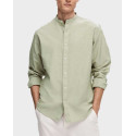 SELECTED MEN'S SHIRT MAO COLLAR - 16079054 - ECRU