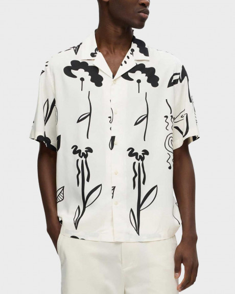 SELECTED MEN'S SHIRT SHORT SLEEVED ALL-OVER PRINT - 16091066