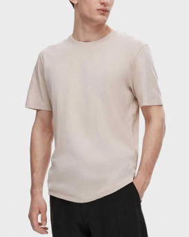 SELECTED ΑΝΔΡΙΚΗ ΜΠΛΟΥΖΑ ΚΑΝΟΝΙΚΗ ΓΡΑΜΜΗ 100% ΒΑΜΒΑΚΙ - 16092508 - ΕΚΡΟΥ