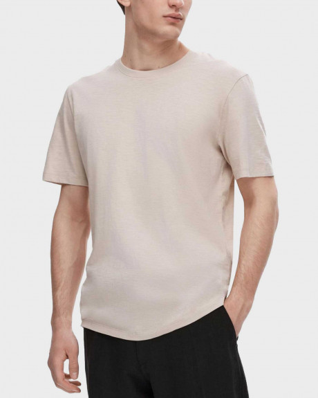 SELECTED ΑΝΔΡΙΚΗ ΜΠΛΟΥΖΑ ΚΑΝΟΝΙΚΗ ΓΡΑΜΜΗ 100% ΒΑΜΒΑΚΙ - 16092508