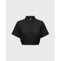 ONLY WOMEN'S CROPPED SHIRT - 15319138 - BLACK