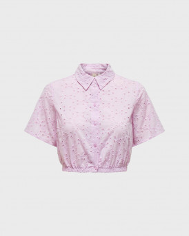 ONLY ΓΥΝΑΙΚΕΙΟ CROPPED ΠΟΥΚΑΜΙΣΟ - 15319138 - ΡΟΖ