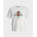 JACK&JONES ΑΝΔΡΙΚΗ ΜΠΛΟΥΖΑ GRAPHIC ΚΑΝΟΝΙΚΗ ΓΡΑΜΜΗ - 12255192 - ΑΣΠΡΟ