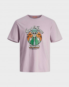 JACK&JONES ΑΝΔΡΙΚΗ ΜΠΛΟΥΖΑ GRAPHIC ΚΑΝΟΝΙΚΗ ΓΡΑΜΜΗ - 12255192 - ΛΙΛΑ