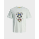 JACK&JONES ΑΝΔΡΙΚΗ ΜΠΛΟΥΖΑ GRAPHIC ΚΑΝΟΝΙΚΗ ΓΡΑΜΜΗ - 12255192 - ΑΣΠΡΟ