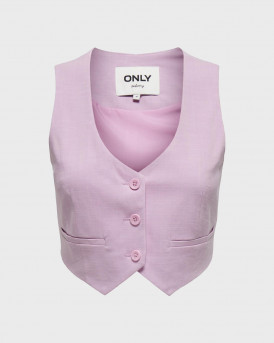 ONLY WOMEN'S CROPPED VEST - 15318796 - PINK