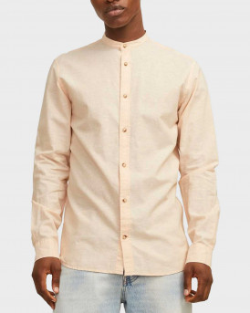 JACK&JONES MEN'S SHIRT MAO NECKLINE - 12248385 - YELLOW