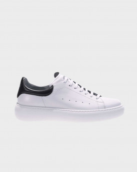 DAMIANI ΑΝΔΡΙΚΑ SNEAKERS ΜΕ ΚΟΡΔΟΝΙΑ ΔΕΡΜΑΤΙΝΑ - 6503 - ΑΣΠΡΟ