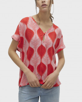 VERO MODA VMTULA OLGA WOMEN'S TOP - 10308984 - RED