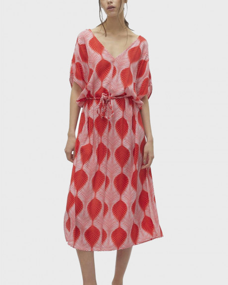 ONLY WOMEN'S V-NECK MIDI DRESS - 10308986