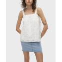 VERO MODA VMRINA WOMEN'S SLEEVELESS TOP - 10305374 - WHITE