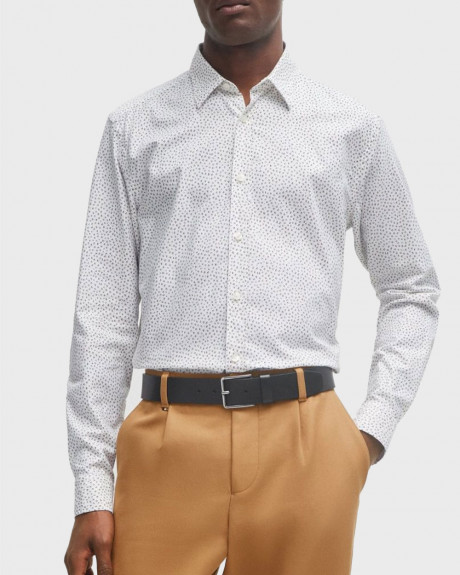 BOSS S-LIAM MEN'S REGULAR FIT SHIRT WITH MICROPATTERN - 50510014