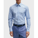 BOSS H-KENT MEN'S SLIM FI SHIRT WITH MICRO PATTERN - 50508748 - BLUE