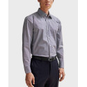BOSS H-KENT MEN'S SLIM FI SHIRT WITH MICRO PATTERN - 50508748 - BLUE