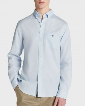 GANT ΜΜ REG HONEYCOMB MEN'S REGULAR FIT SHIRT - 3240059 - LIGHT BLUE