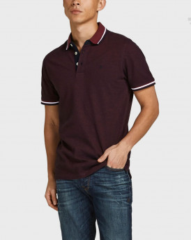 Jack & Jones Polo Shirt - 12136668 - ΜΠΟΡΝΤΩ