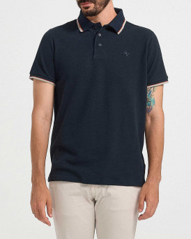 ROOK ΑΝΔΡΙΚΗ ΜΠΛΟΥΖΑ ΠΟΛΟ ΚΑΝΟΝΙΚΗ ΓΡΑΜΜΗ 100% ΒΑΜΒΑΚΙ - 2421102001 - ΜΠΛΕ