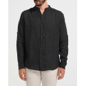 ROOKΣ MEN'S SHIRT MAO NECKLINE REGULAR FIT - 2421105001 - BLACK