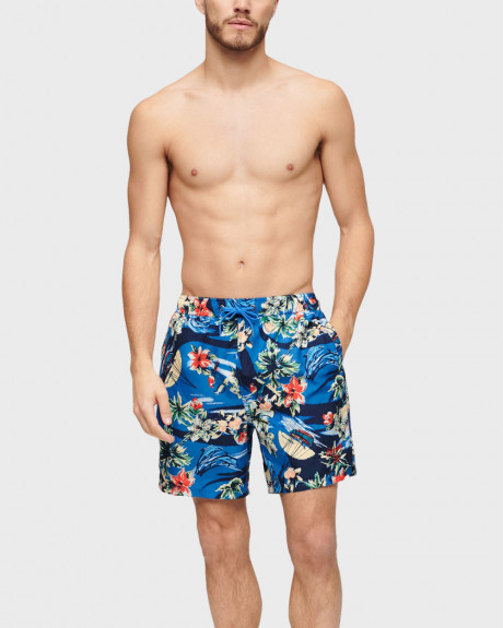 SUPERDRY FLASH M D4 OVIN HAWAIIAN PRINT 17' ΑΝΔΡΙΚΟ ΜΑΓΙΟ - M3010232A