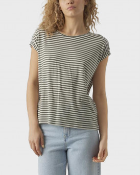 VERO MODA ΓΥΝΑΙΚΕΙΑ ΜΠΛΟΥΖΑ ΚΟΝΤΟΜΑΝΙΚΗ ΡΙΓΕ  - 10284469 - ΧΑΚΙ