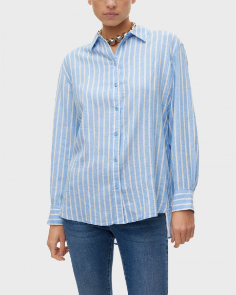 VERO MODA WOMEN'S RELAXED FIT LINEN SHIRT - 10305085