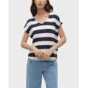 VERO MODA ΓΥΝΑΙΚΕΙΟ T-SHIRT V ΛΑΙΜΟΚΟΨΗ - 10308475 - ΜΠΕΖ