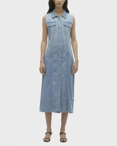 VERO MODA WOMEN'S SLEEVELESS DENIM DRESS - 10309673