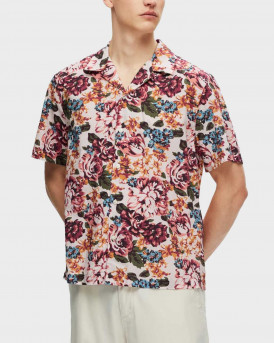 SELECTED MEN'S SHIRT SHORT SLEEVED RELAXED FIT - 16093654 - RED