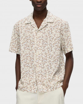 SELECTED MEN'S SHIRT SHORT SLEEVED RELAXED FIT - 16093654 - BEIGE
