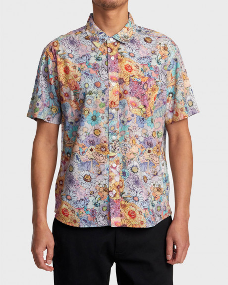 RVCA X SAGE VAUGHN ΑΝΔΡΙΚΟ ΠΟΥΚΑΜΙΣΟ ΚΟΝΤΟΜΑΝΙΚΟ - AVYWT00487